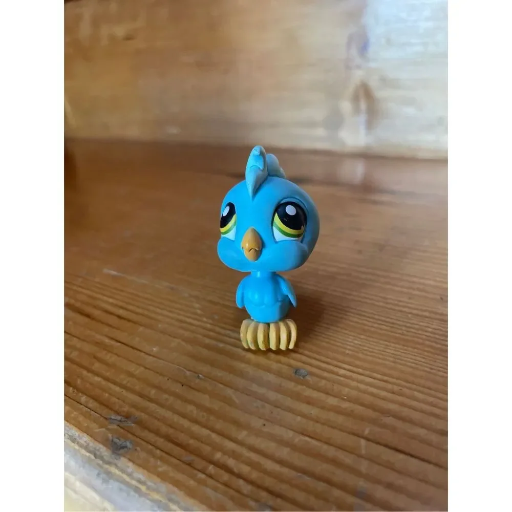 Littlest Pet Shop (LPS) Generation 2 blue cockatoo figurine, #317